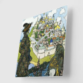 Horloge Carrée "Tales of the Tsar" par Ivan Bilibin (Angle)