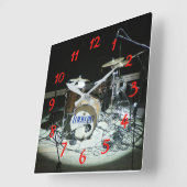 Horloge Carrée Tambours (Angle)