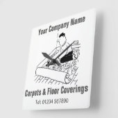 Horloge Carrée Tapis et couvertures de sol Cartoon (Angle)