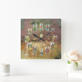 Horloge Carrée Tarot Cards Fortune (Maison)