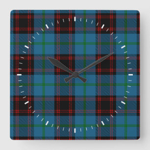 Horloge Carrée Tartan à la maison de clan