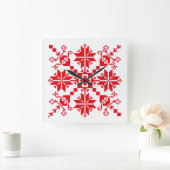 Horloge Carrée Tartlau red (Maison)