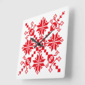 Horloge Carrée Tartlau red (Angle)