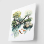 HORLOGE CARRÉE TASSES (Angle)