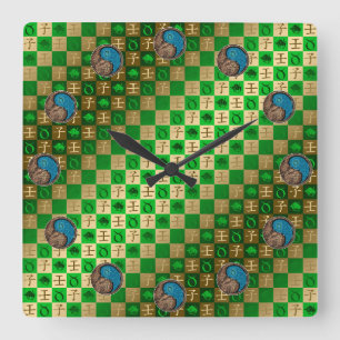 Horloge Carrée Taureau & Rat d'eau