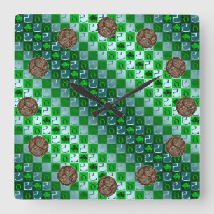 Horloge Carrée Taureau & Serpent de terre