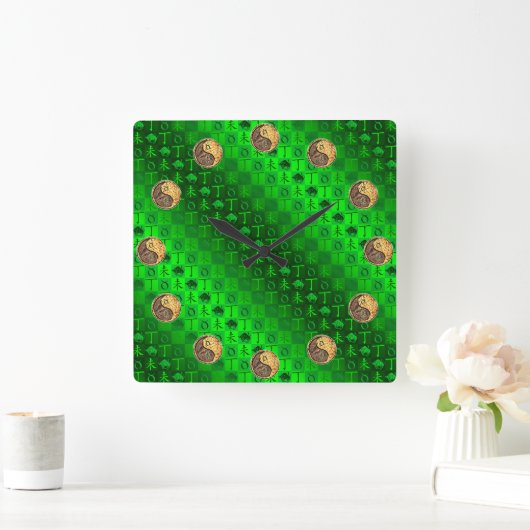 Horloge Carrée Taurus & Fire Goat (Maison)