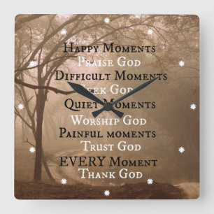 Horloge Carrée Taux de Praise God