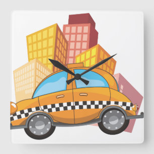 Horloge Carrée Taxi