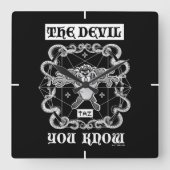 Horloge Carrée TAZ™ Le Diable que vous connaissez (Recto)