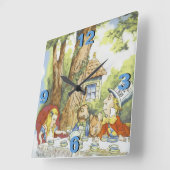 Horloge Carrée Tea Party 1 (Angle)