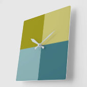 Horloge Carrée Teal Blue (Angle)
