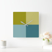 Horloge Carrée Teal Blue (Maison)