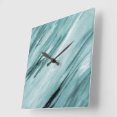 Horloge Carrée Teal Mint (Angle)