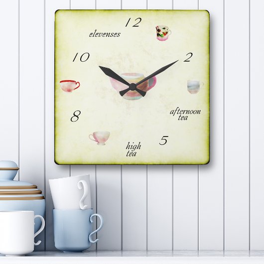 Horloge Carrée Teatime