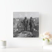 Horloge Carrée Teddy Roosevelt et John Muir dans Yosemite (Maison)