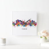 Horloge Carrée Téhéran Iran Skyline (Maison)