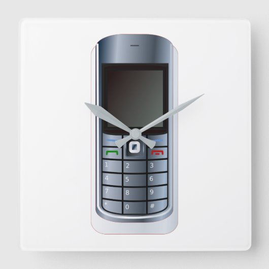 Horloge Carrée Téléphone portable (Recto)