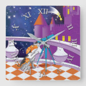 Horloge Carrée télescope pour chien (Recto)