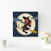 HORLOGE CARRÉE TÉMOIN HALLOWEEN REDHEADED (Maison)