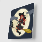 HORLOGE CARRÉE TÉMOIN HALLOWEEN REDHEADED (Angle)