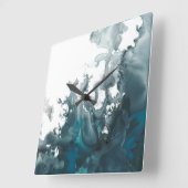 Horloge Carrée Tempest d'Indigo (Angle)