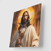 Horloge Carrée "Temps céleste" (Angle)