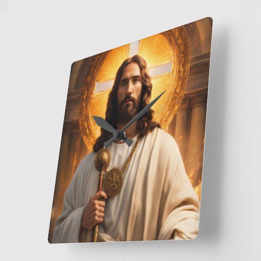 Horloge Carrée "Temps céleste" (Angle)