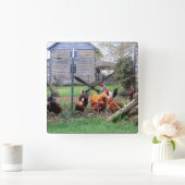 Horloge Carrée Temps de Crow (Maison)