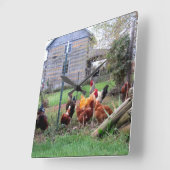 Horloge Carrée Temps de Crow (Angle)