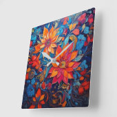 Horloge Carrée Temps de la nature (Angle)