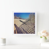 Horloge Carrée Temps de plage (Maison)