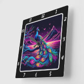 Horloge Carrée Temps de pointe brillant (Angle)