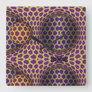 Horloge Carrée Temps de rotation de rotation de tour d'illusion