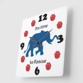 Horloge Carrée Temps de secours (Angle)