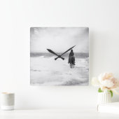 Horloge Carrée Temps orageux - (Maison)