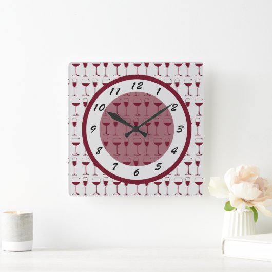 Horloge Carrée Temps pour la Lumière rouge (Maison)