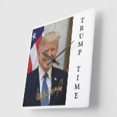 HORLOGE CARRÉE TEMPS TRUMP (Angle)