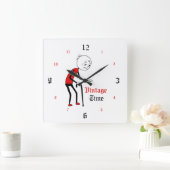 Horloge Carrée Temps Vintage (Maison)
