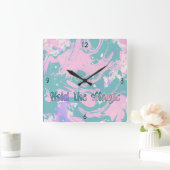 Horloge Carrée Tenez la magie (Maison)