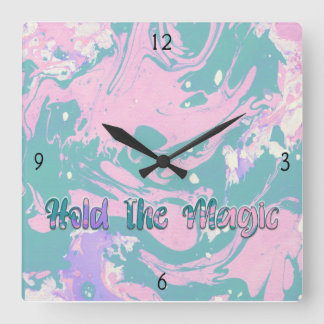 Horloge Carrée Tenez la magie