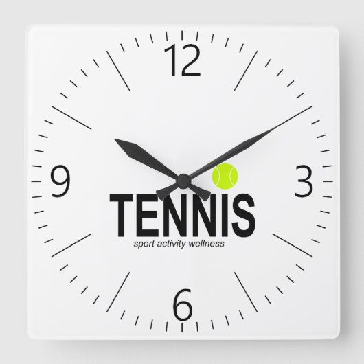 Horloge Carrée Tennis (Recto)