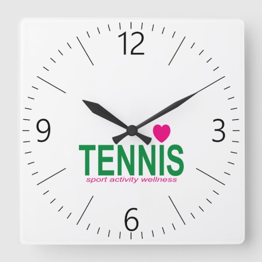 Horloge Carrée Tennis (Recto)