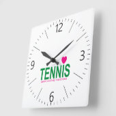 Horloge Carrée Tennis (Angle)
