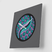 Horloge Carrée Tentacle Yin Yang (Angle)