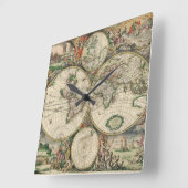 Horloge Carrée Terrarum Orbis Tabula (Angle)
