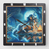 Horloge Carrée Terre indienne : Le Silent Bond (Recto)