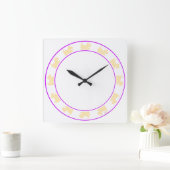 Horloge Carrée Terriers écossais roux (Maison)