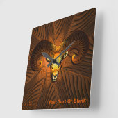 Horloge Carrée Tête de bélier (Angle)