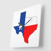 Horloge Carrée texas etats-unis amérique drapeau forme étiquette (Angle)